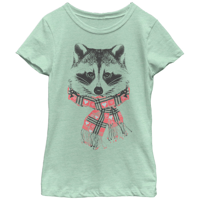 fifth sun Girl's Lost Gods Scarf Raccoon T-Shirt
