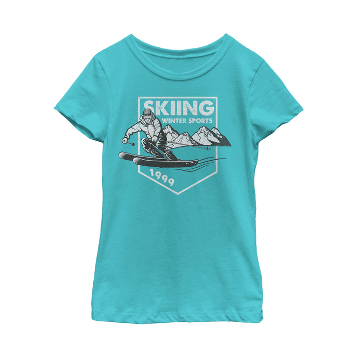 fifth sun Girl's Lost Gods Skiing 1999 T-Shirt
