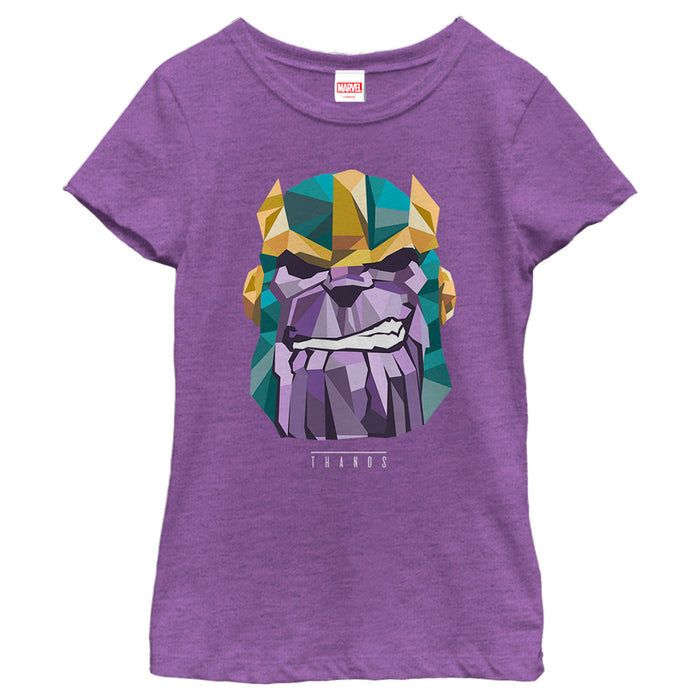 fifth sun Girl's Marvel Geometric Thanos T-Shirt