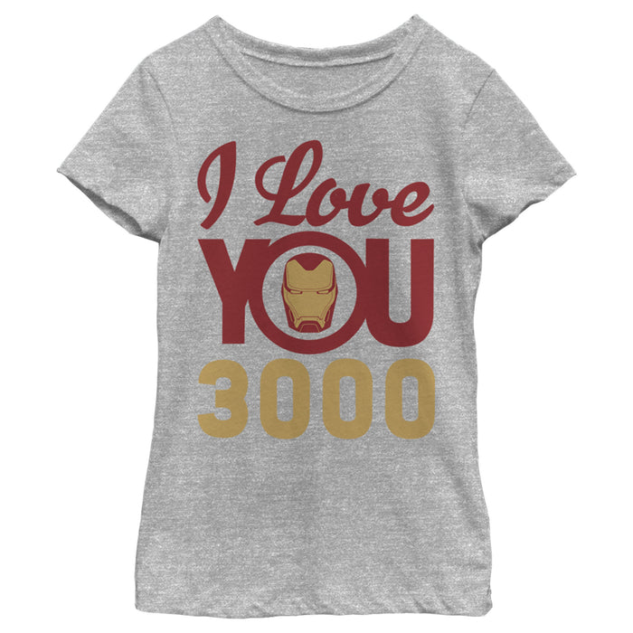 Fifth Sun Girl's Marvel Iron Man Love 3000 T-Shirt