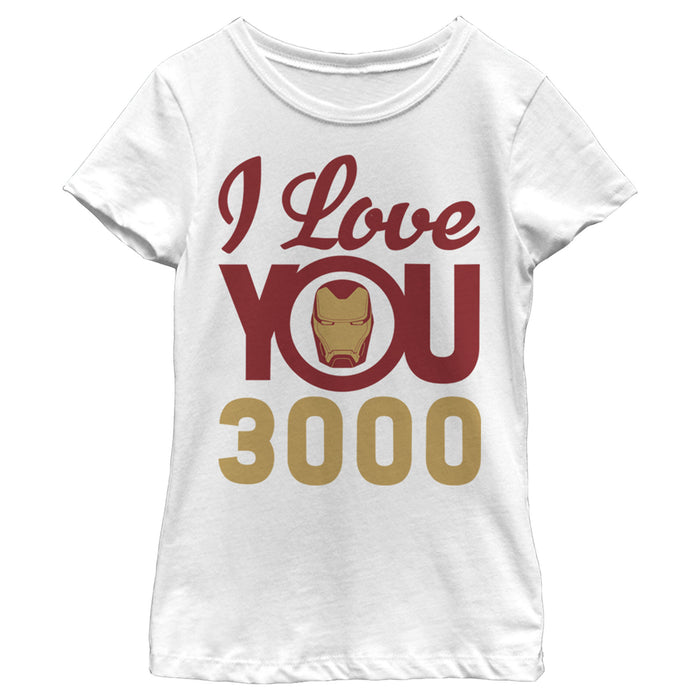 Fifth Sun Girl's Marvel Iron Man Love 3000 T-Shirt