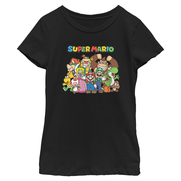 fifth sun Girl's Nintendo Mario Characters T-Shirt