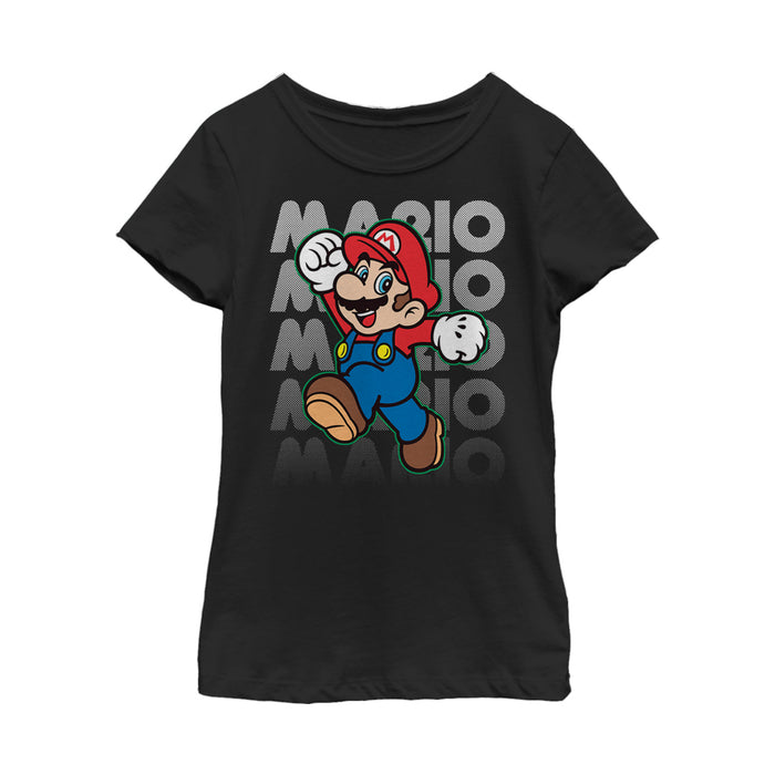 fifth sun Girl's Nintendo Super Mario Jump T-Shirt