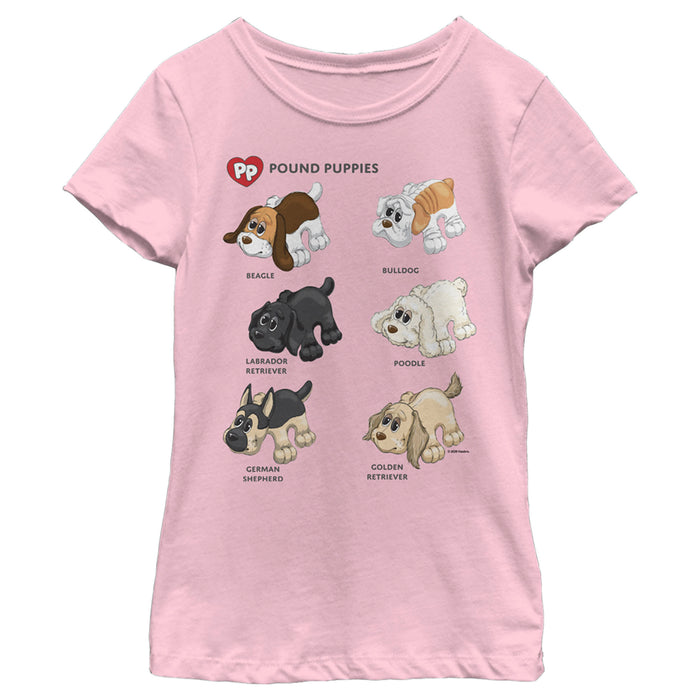 fifth sun Girl's Pound Puppies Puppy Chart T-Shirt