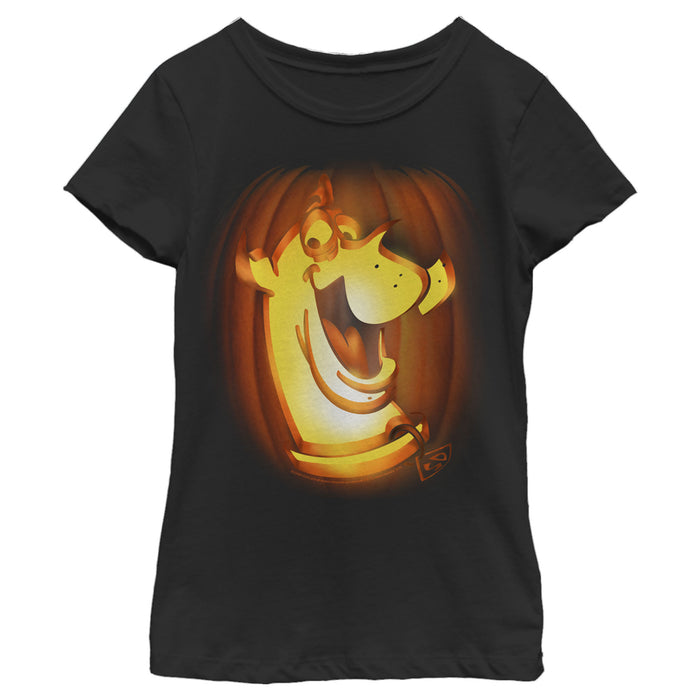 fifth sun Girl's Scooby Doo Carved Pumpkin T-Shirt