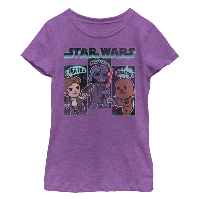 fifth sun Girl's Star Wars Cartoon Sounds T-Shirt