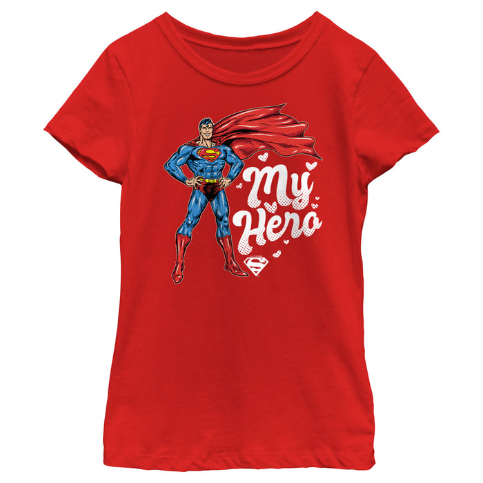 fifth sun Girl's Superman My Hero T-Shirt
