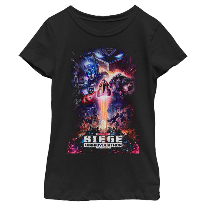 fifth sun Girl's Transformers Siege Poster T-Shirt