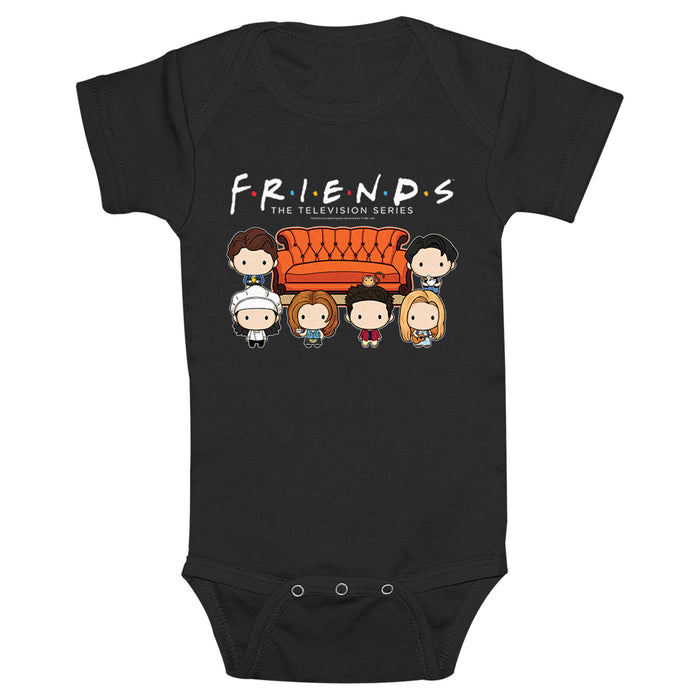 fifth sun Infant's Friends Couch Crew Chibi Onesie