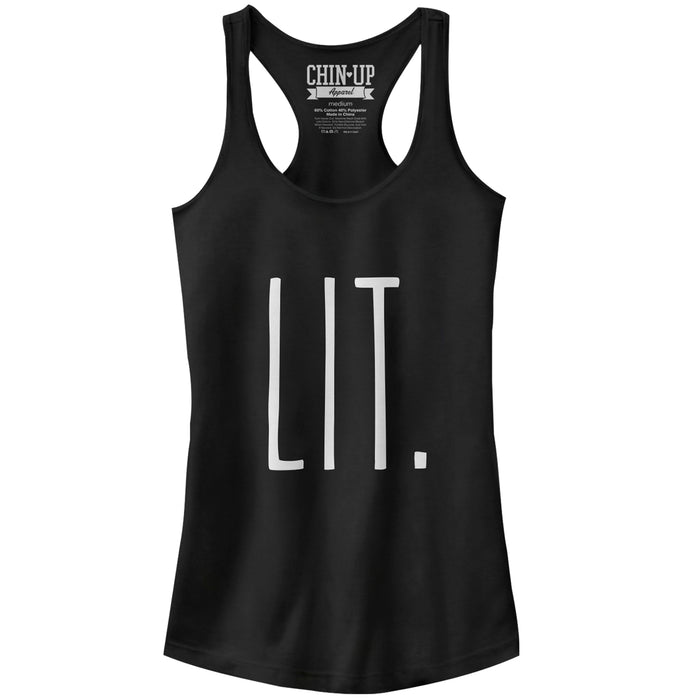 fifth sun Junior's CHIN UP Lit Racerback Tank Top