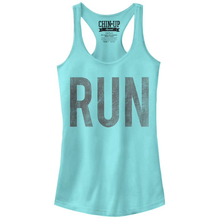 fifth sun Junior's CHIN UP Run Racerback Tank Top