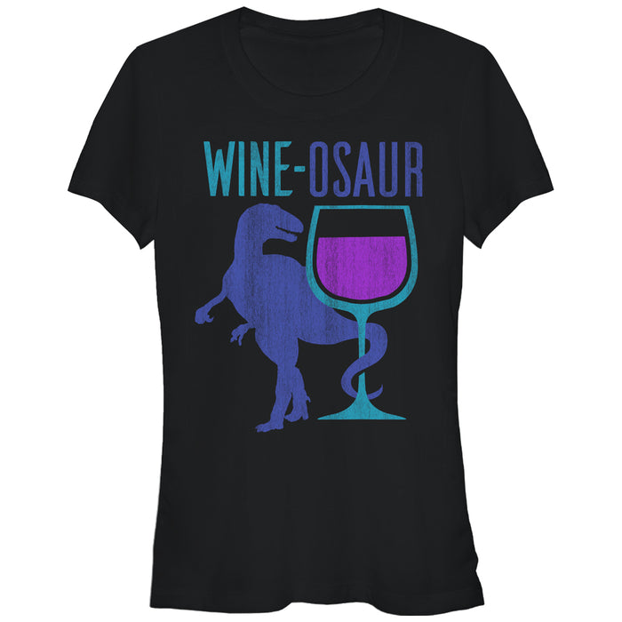 fifth sun Junior's CHIN UP Wine Dinosaur T-Shirt