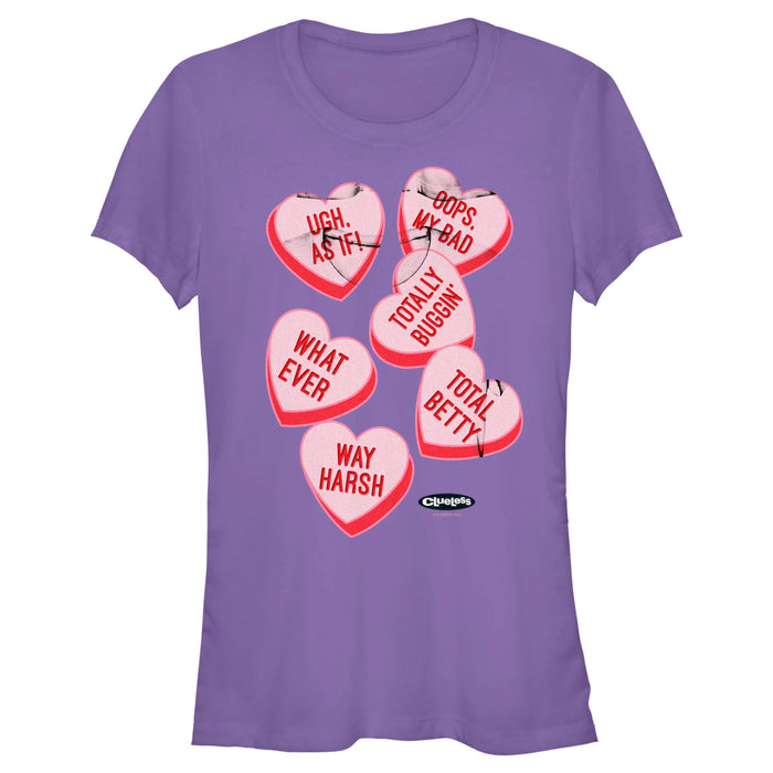 fifth sun Junior's Clueless Candy Hearts T-Shirt