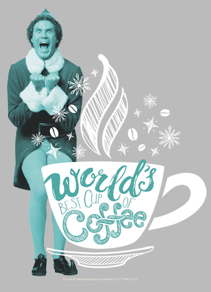 Fifth Sun Junior's Elf World's Best Coffee T-Shirt