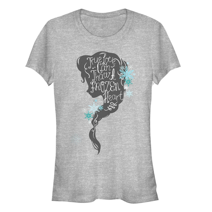 fifth sun Junior's Frozen Love Thaws Heart T-Shirt