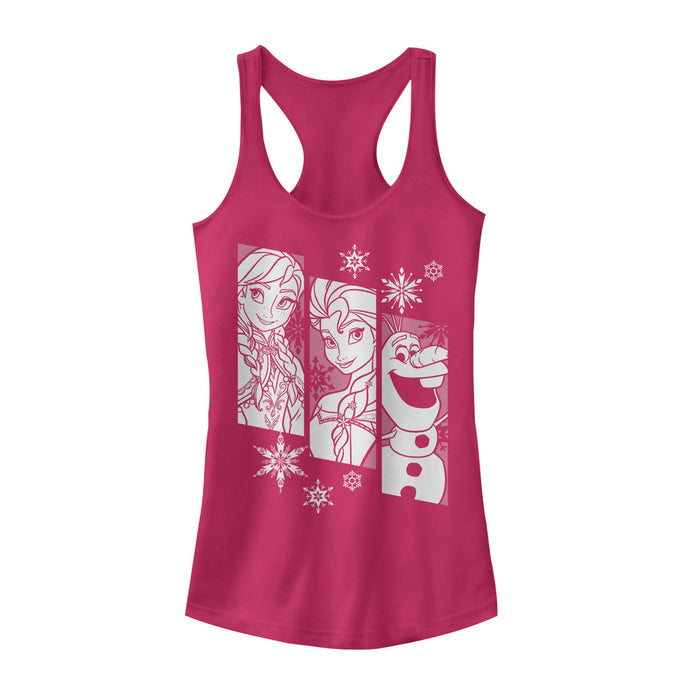 fifth sun Junior's Frozen Trio Racerback Tank Top