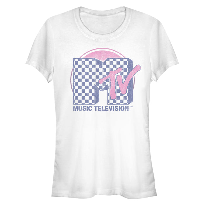 fifth sun Junior's MTV Checkerboard Logo T-Shirt
