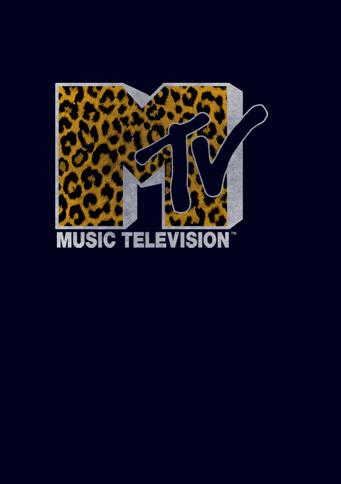 Fifth Sun Junior's MTV Cheetah Print Logo T-Shirt