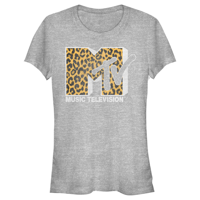Fifth Sun Junior's MTV Cheetah Print Logo T-Shirt