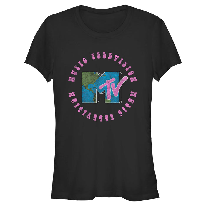 fifth sun Junior's MTV Earth Day Logo T-Shirt