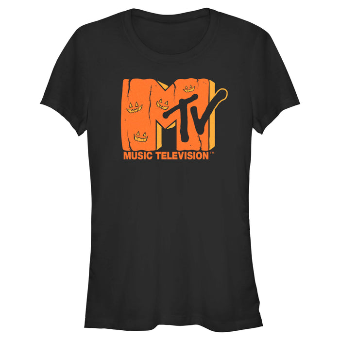 fifth sun Junior's MTV Jack-o'-lantern Logo T-Shirt