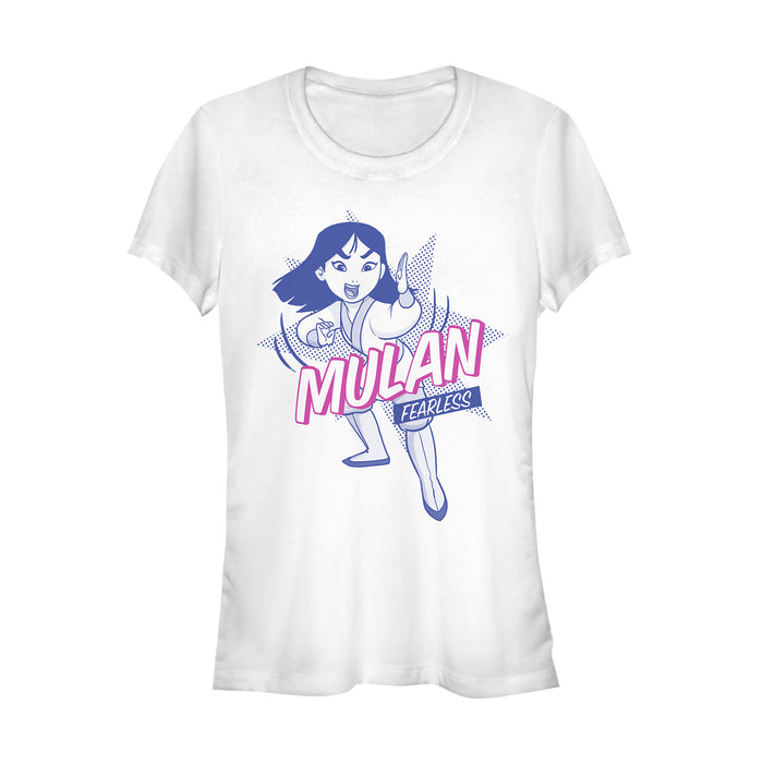 Fifth Sun Junior's Mulan Fearless Pop Art T-Shirt
