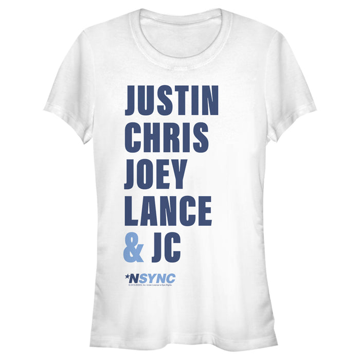 fifth sun Junior's NSYNC Band Name Stack T-Shirt