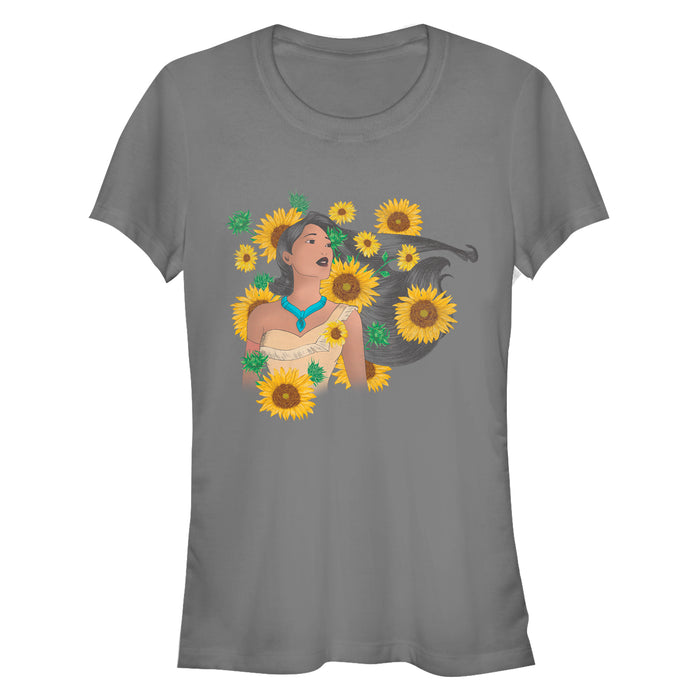 fifth sun Junior's Pocahontas Sunflowers T-Shirt