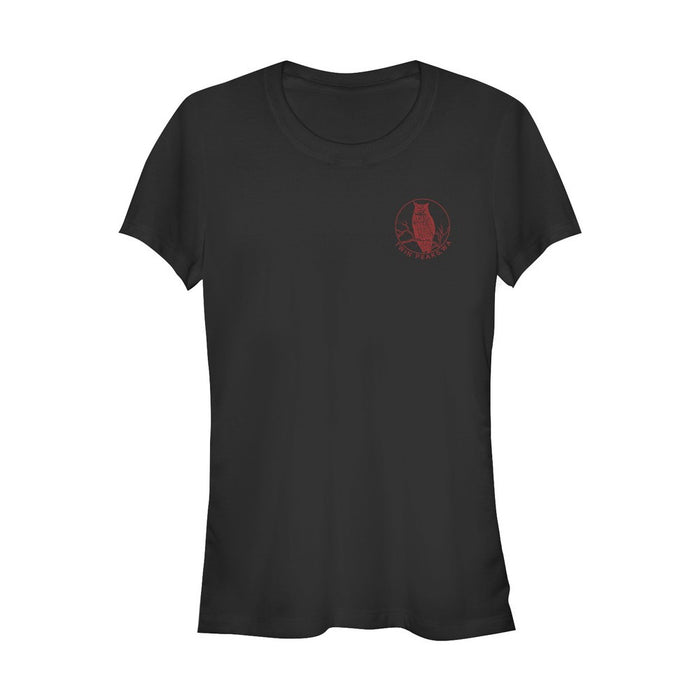 fifth sun Junior's Twin Peaks Owl Badge T-Shirt