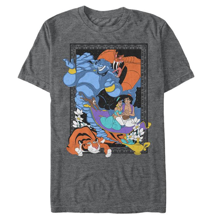 fifth sun Men's Aladdin Character Frame T-Shirt