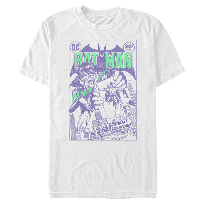 fifth sun Men's Batman Joker Back in Town T-Shirt