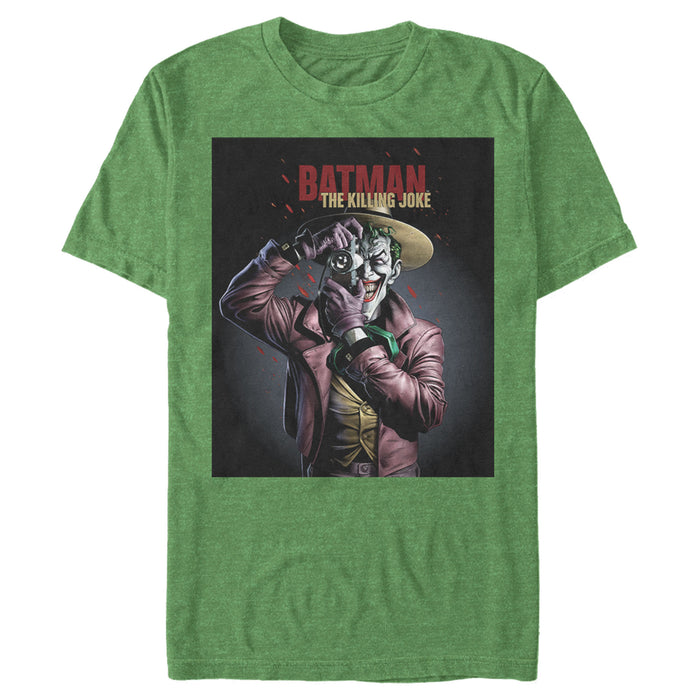 fifth sun Men's Batman Joker Camera Poster T-Shirt