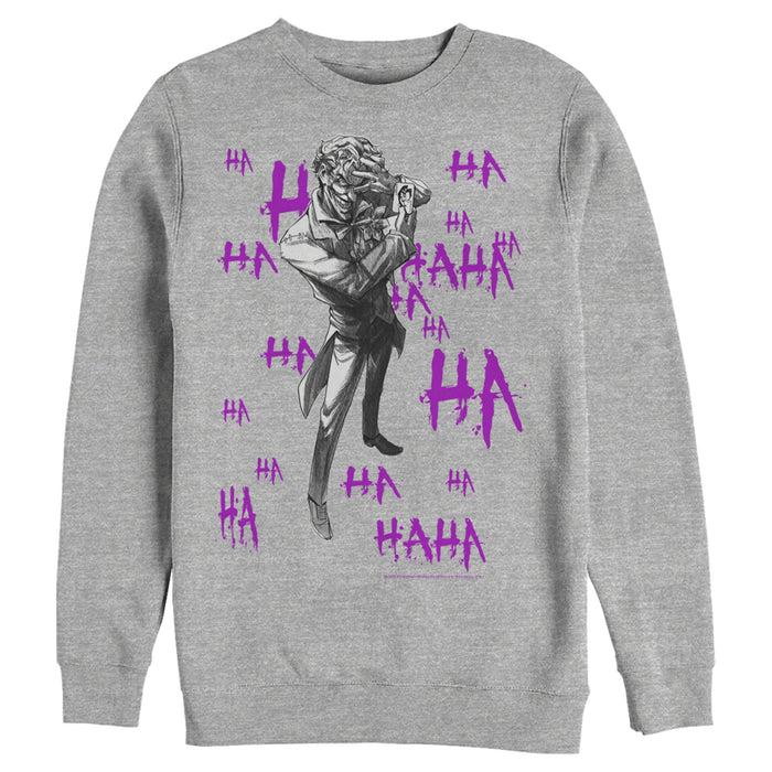 Fifth Sun Men's Batman Joker Ha Ha Sweatshirt