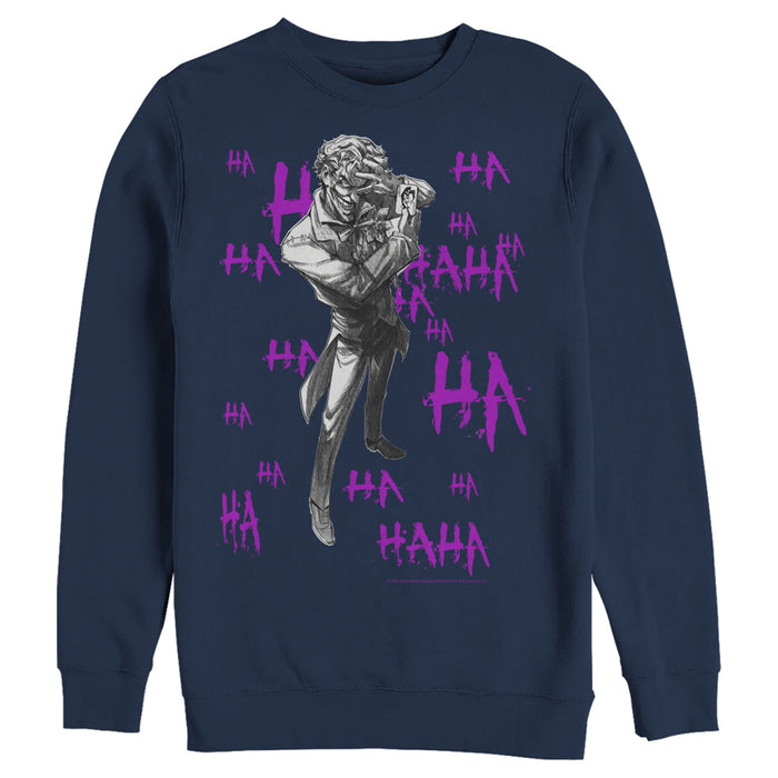 fifth sun Men's Batman Joker Ha Ha Sweatshirt