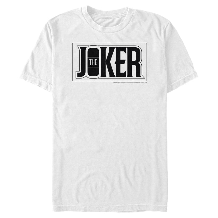 fifth sun Men's Batman Joker Text Logo T-Shirt