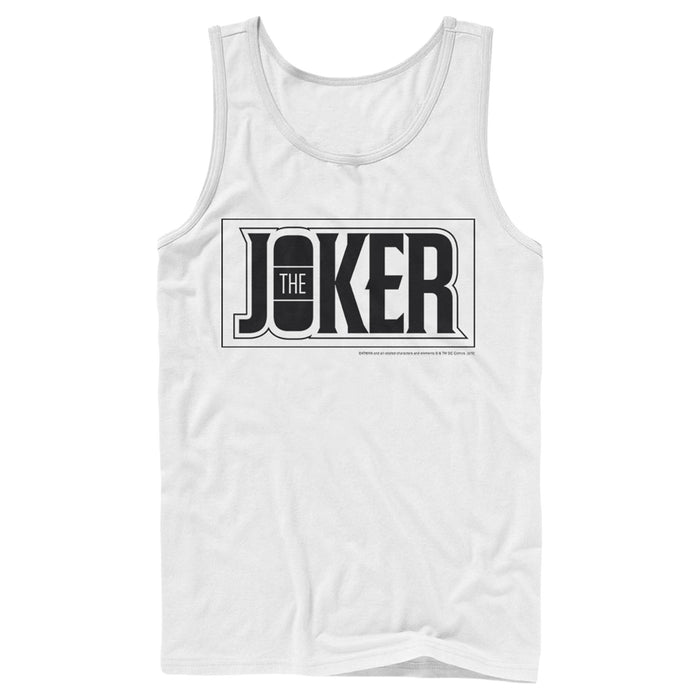 fifth sun Men's Batman Joker Text Logo Tank Top
