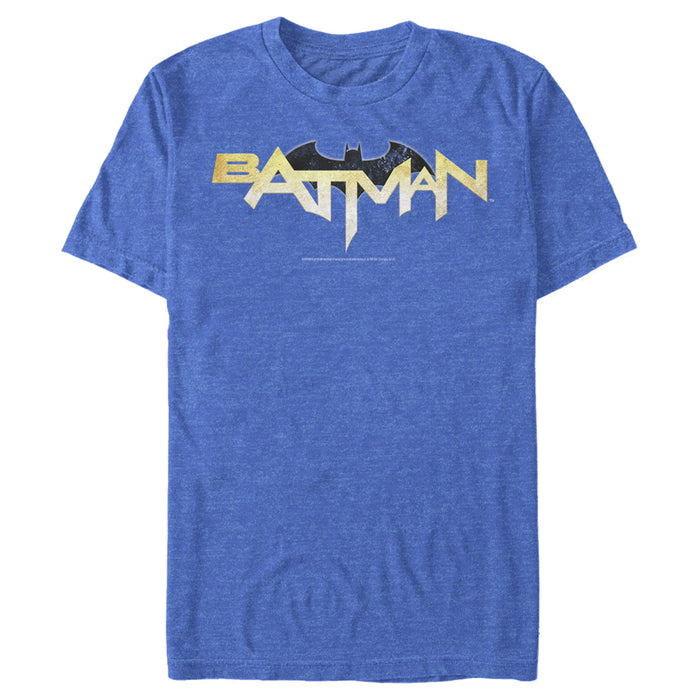 Fifth Sun Men's Batman Logo Messy Text T-Shirt