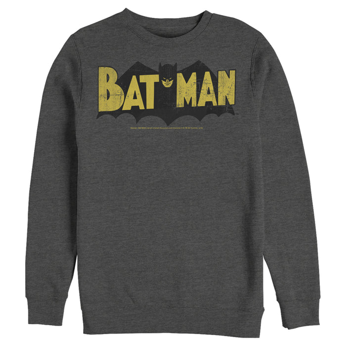 fifth sun Men's Batman Logo Vintage Sweatshirt
