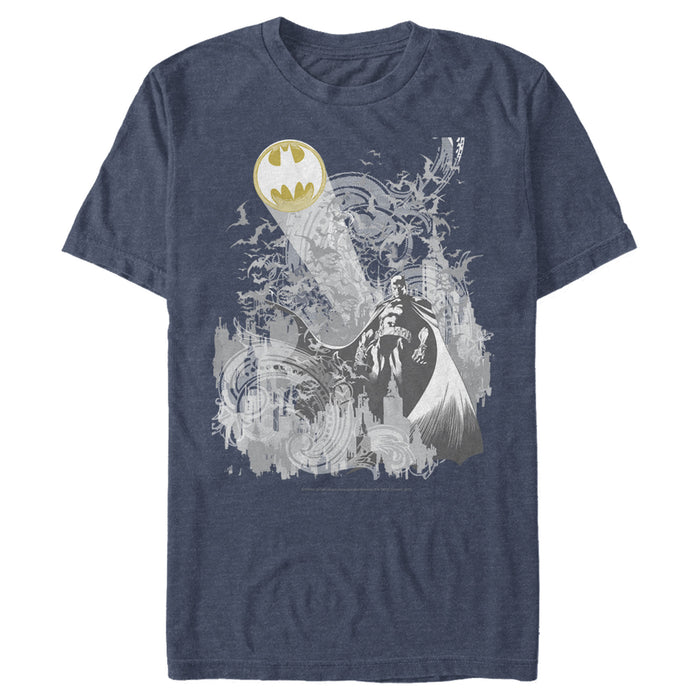 Fifth Sun Men's Batman Signal In The Sky T-Shirt