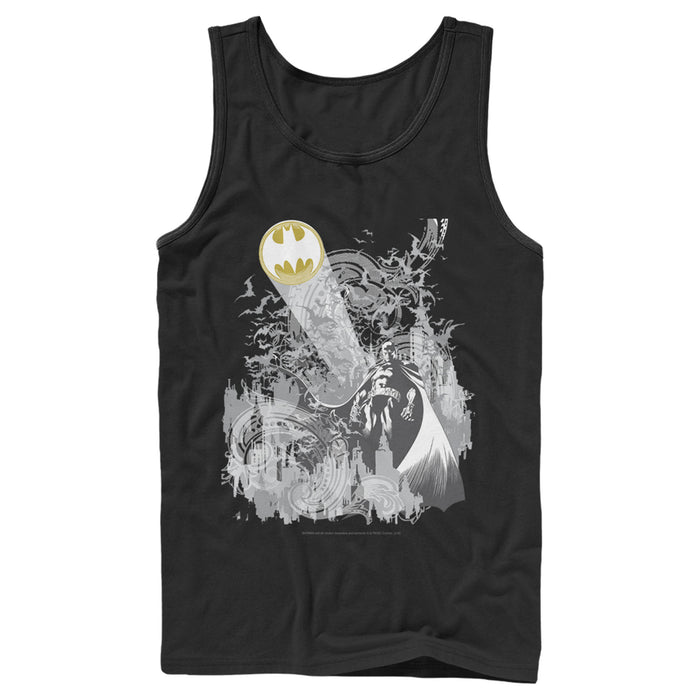 Fifth Sun Men's Batman Signal In The Sky Tank Top