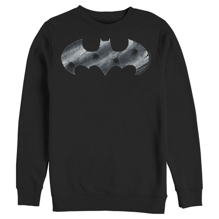 fifth sun Men's Batman Steel Scars Logo Sweatshirt