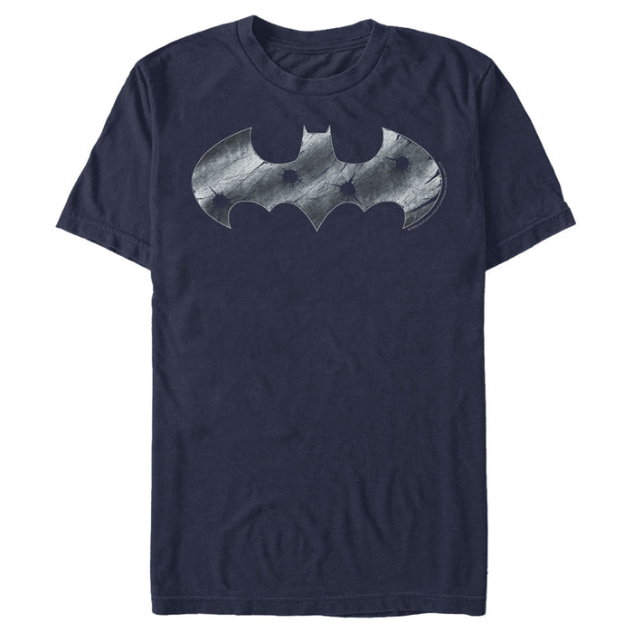 fifth sun Men's Batman Steel Scars Logo T-Shirt