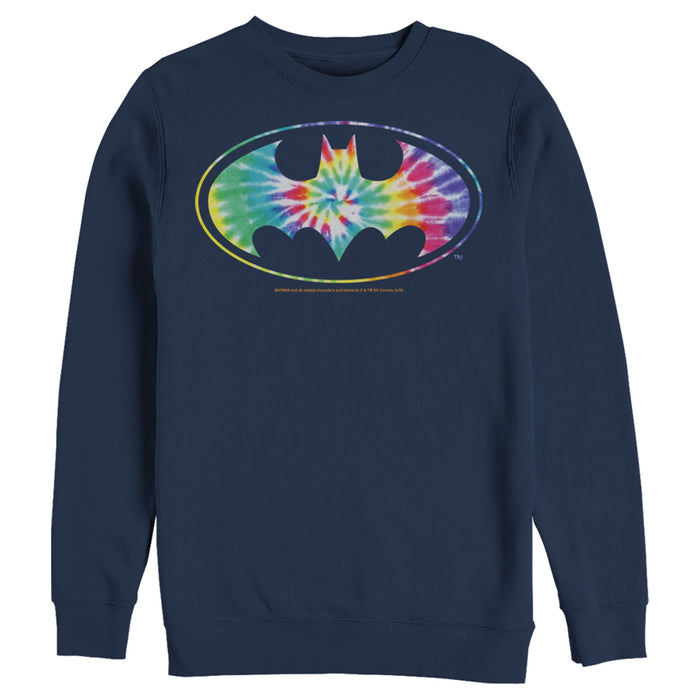 fifth sun Men's Batman Tie Dye Logo Sweatshirt