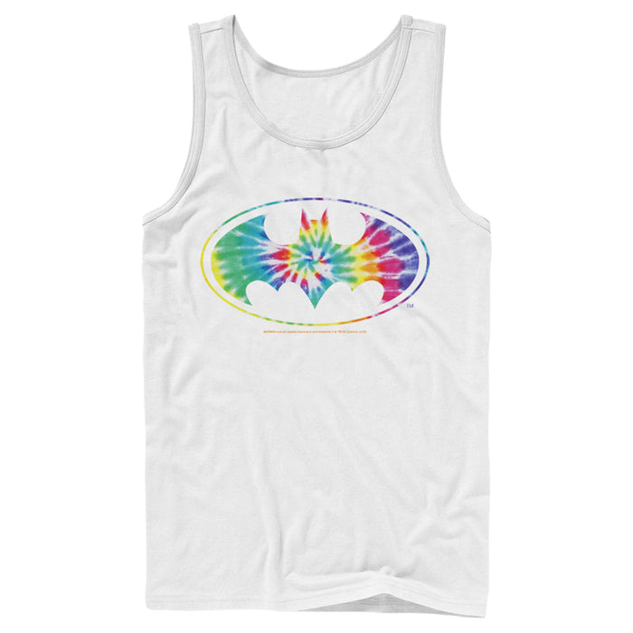 fifth sun Men's Batman Tie Dye Logo Tank Top