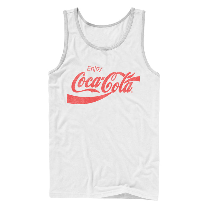 fifth sun Men's Coca Cola Enjoy Logo Tank Top