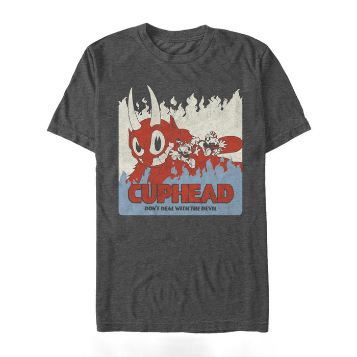 Fifth Sun Men's Cuphead Devil Flames T-Shirt