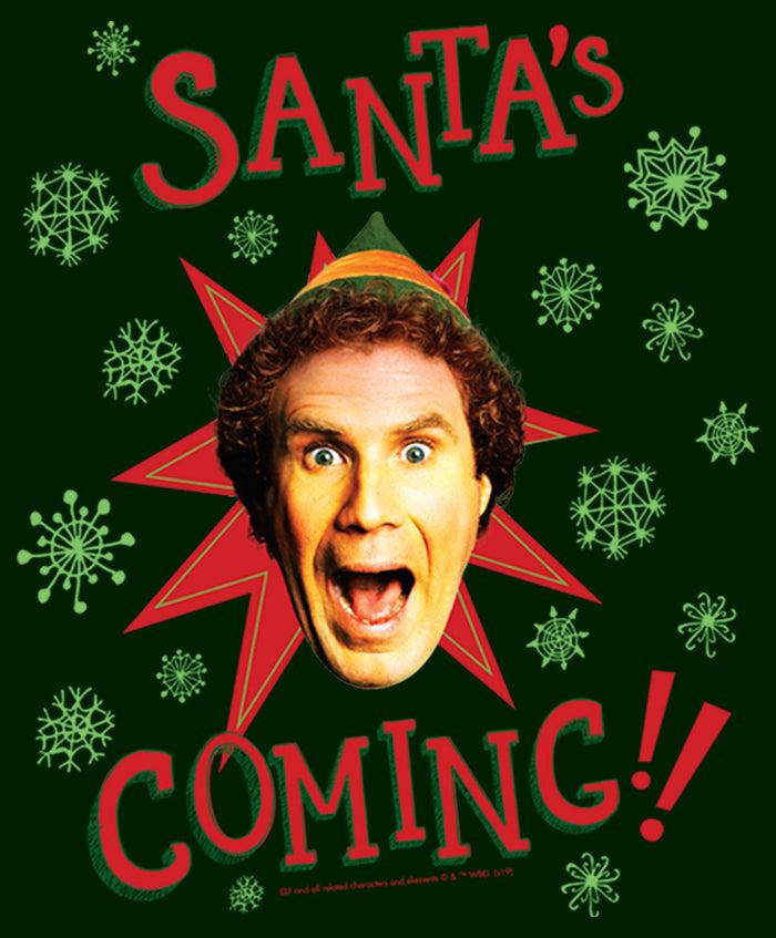 Fifth Sun Men's Elf Buddy Santa's Coming T-Shirt