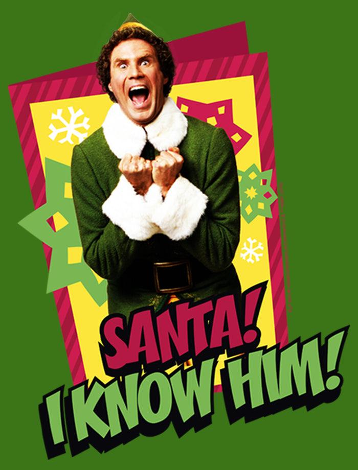 Fifth Sun Men's Elf Santa I Know Him Quote T-Shirt