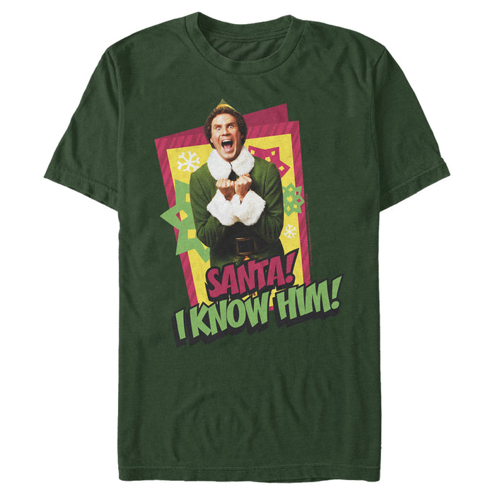 Fifth Sun Men's Elf Santa I Know Him Quote T-Shirt