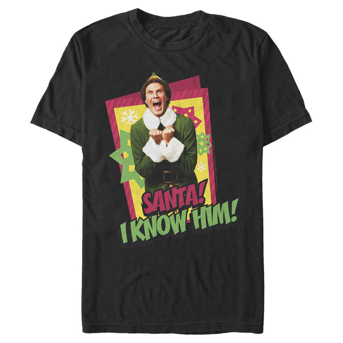 Fifth Sun Men's Elf Santa I Know Him Quote T-Shirt